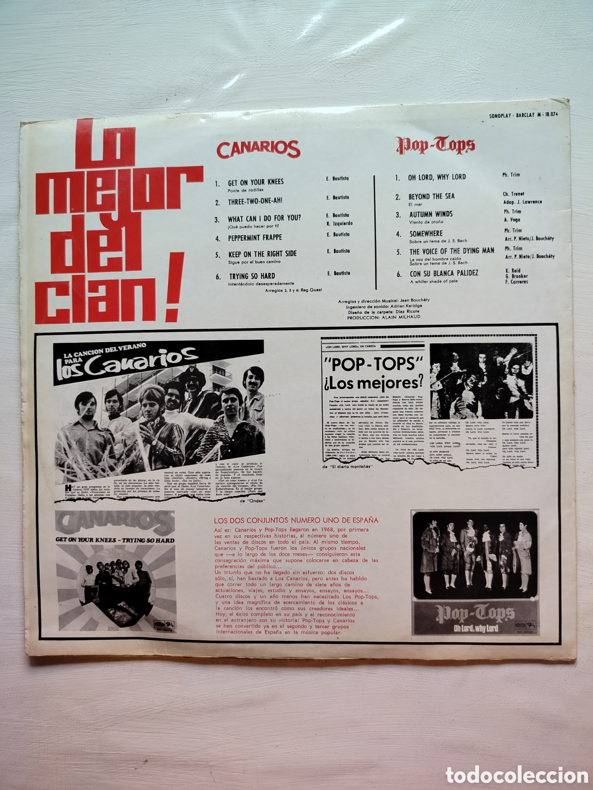 Discos de vinilo: Canarios/Pop Tops LP - Foto 2