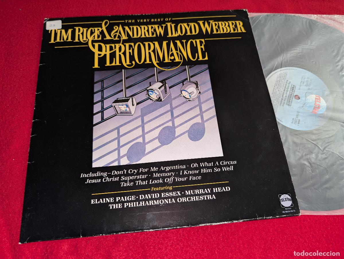 Discos de vinilo: THE VERY BEST OF TIM RICE AND ANDREW LLOYD WEBBER Performance BSO OST LP 1985 UK ENGLAND gatefold