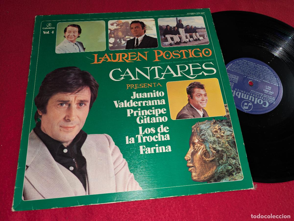 Discos de vinilo: LAUREN POSTIGO Cantares TV Juanito Valderrama+Principe Gitano+Los de la Trocha+Farina LP 1978 Vol.4