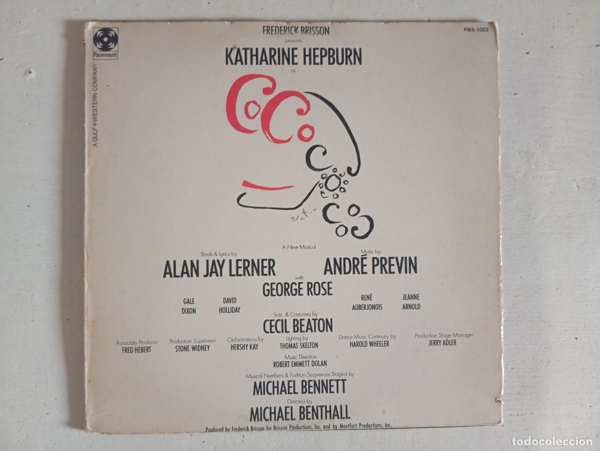 Disques de vinyle: COCO - THE ORIGINAL CAST RECORDING - FREDERICK BRISSON - KATHARINE HEPBURN - ANDR&Eacute; PREVIN - RCA 1969
