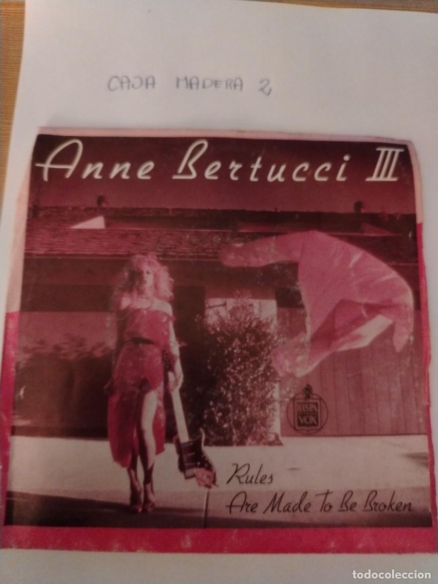 Discos de vinilo: Single vinilo Anne bertucci III, rules are made to be broken