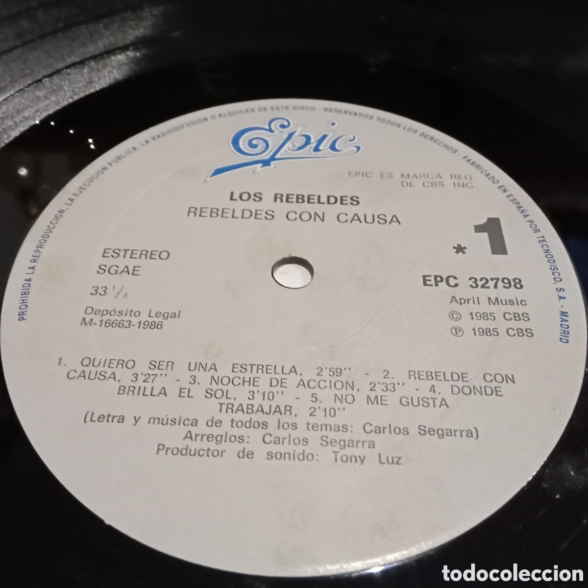 Discos de vinilo: LOS REBELDES - REBELDES SIN CAUSA - LP - Foto 4