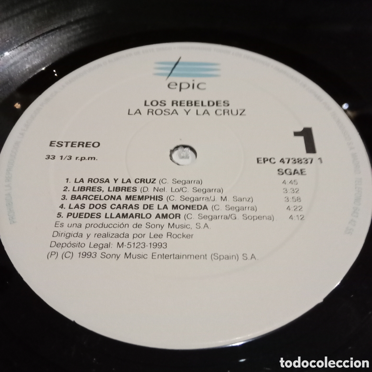 Discos de vinilo: LOS REBELDES - LA ROSA Y LA CRUZ - LP - Foto 7