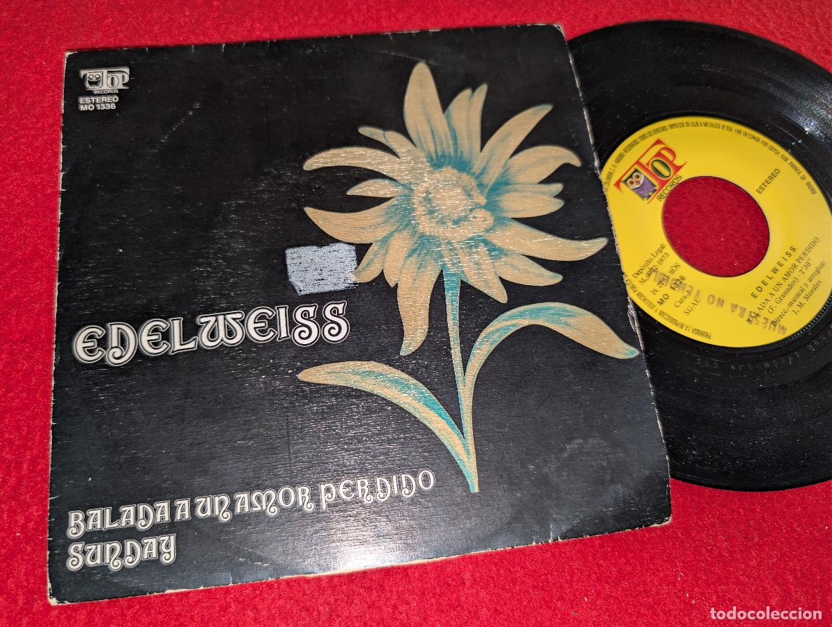 Discos de vinilo: EDELWEISS Balada a un amor perdido/Sunday 7'' SINGLE 1973 Top ESPA&Ntilde;A PROMO