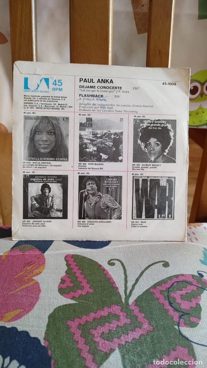 Discos de vinilo: PAUL ANKA-SINGLE DEJAME CONOCERTE - Foto 2