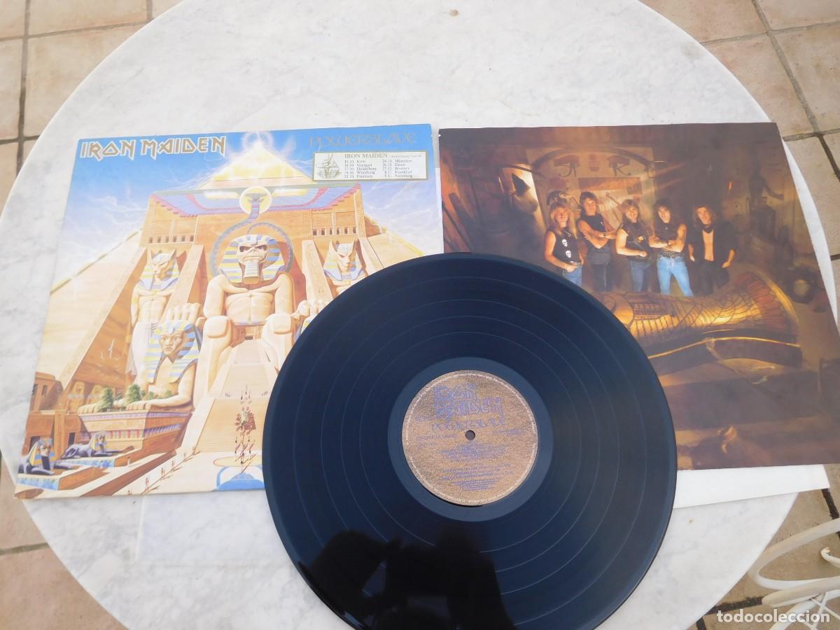 Discos de vinilo: Iron Maiden. LP. Powerslave. Edici&oacute;n Europa con tour dates gira alemana. EMI 1C 064 24 0200 1