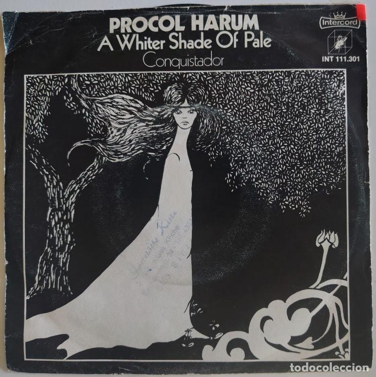 Discos de vinilo: Procol Harum. A white shade of pale/ Conquistador. Intercord, Germany 1975 single (22 386-7 N)