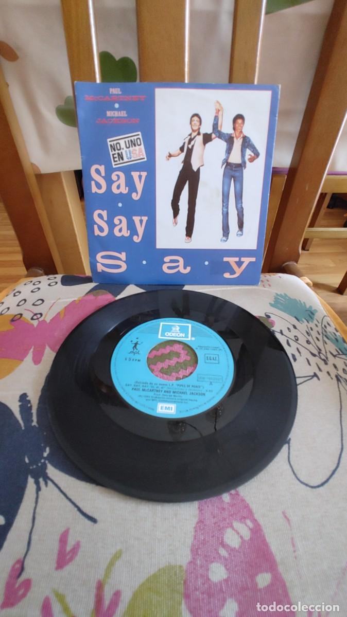 Discos de vinilo: PAUL McCARTNEY Y MICHAEL JACKSON-SINGLE SAY SAY SAY