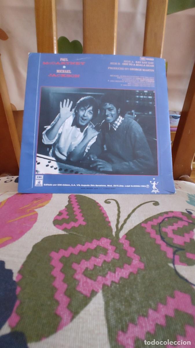 Discos de vinilo: PAUL McCARTNEY Y MICHAEL JACKSON-SINGLE SAY SAY SAY - Foto 2