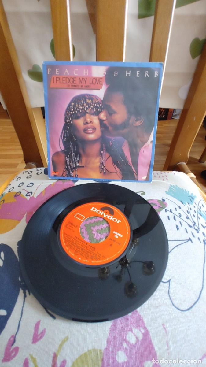 Discos de vinilo: PEACHES & HERB-SINGLE I PLEDGE MY LOVE