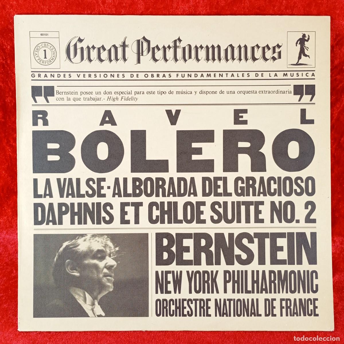 Discos de vinilo: RAVEL - BOLERO - GREAT PERFORMANCES - BERNSTEIN - S 60101 - LP VINILO - DISCO / 188