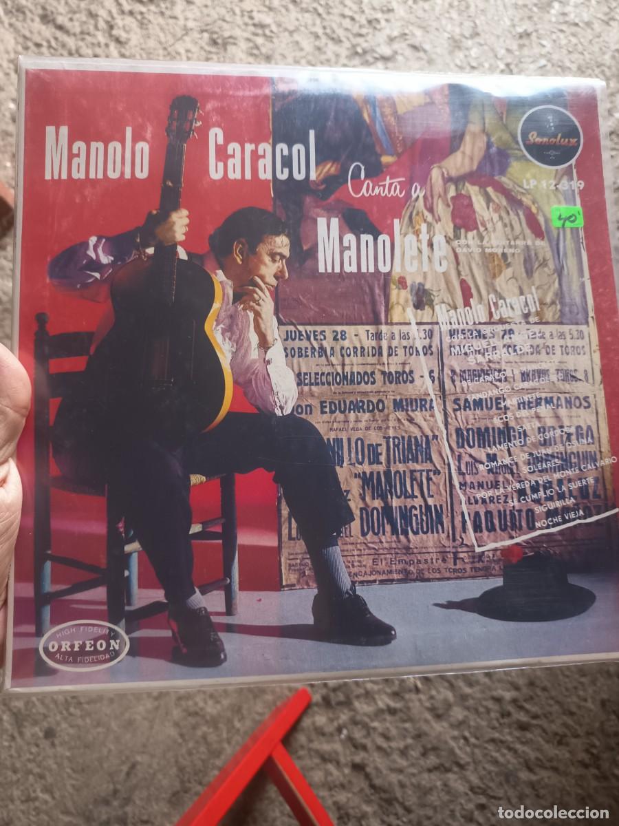 Discos de vinilo: DISCO LP, MANOLO CARACOL CANTA A MANOLETE