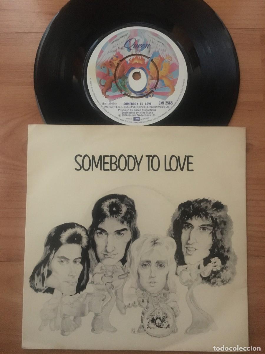 Discos de vinilo: QUEEN `Somebody to love`1976 UK - Foto 1