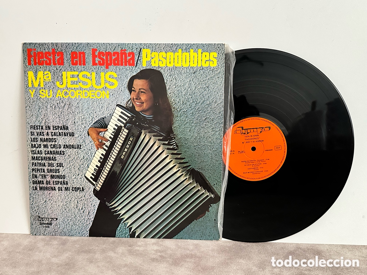 Discos de vinilo: Vinilo fiesta en Espa&ntilde;a Pasadobles MARIA JESUS y su ACORDE&Oacute;N Vintage
