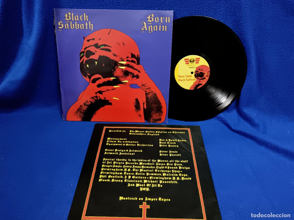 Discos de vinilo: BLACK SABBATH- BORN AGAIN - MADE IN ENGLAND - LP 1983 - ENCARTE CON LETRAS DE LAS CANCIONES