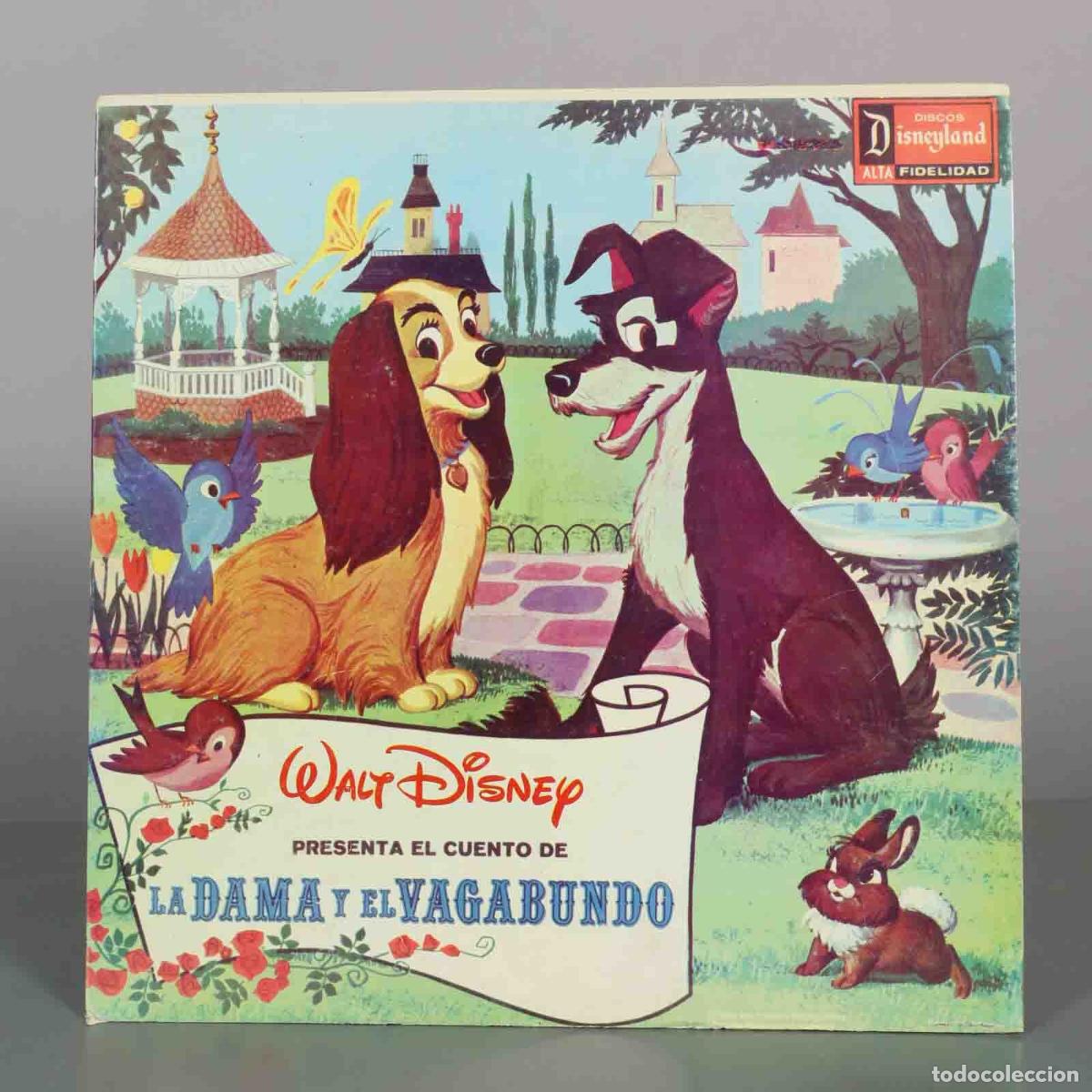 Discos de vinilo: LP. La Dama y el Vagabundo - Walt Disney - Cuento y Banda Sonora