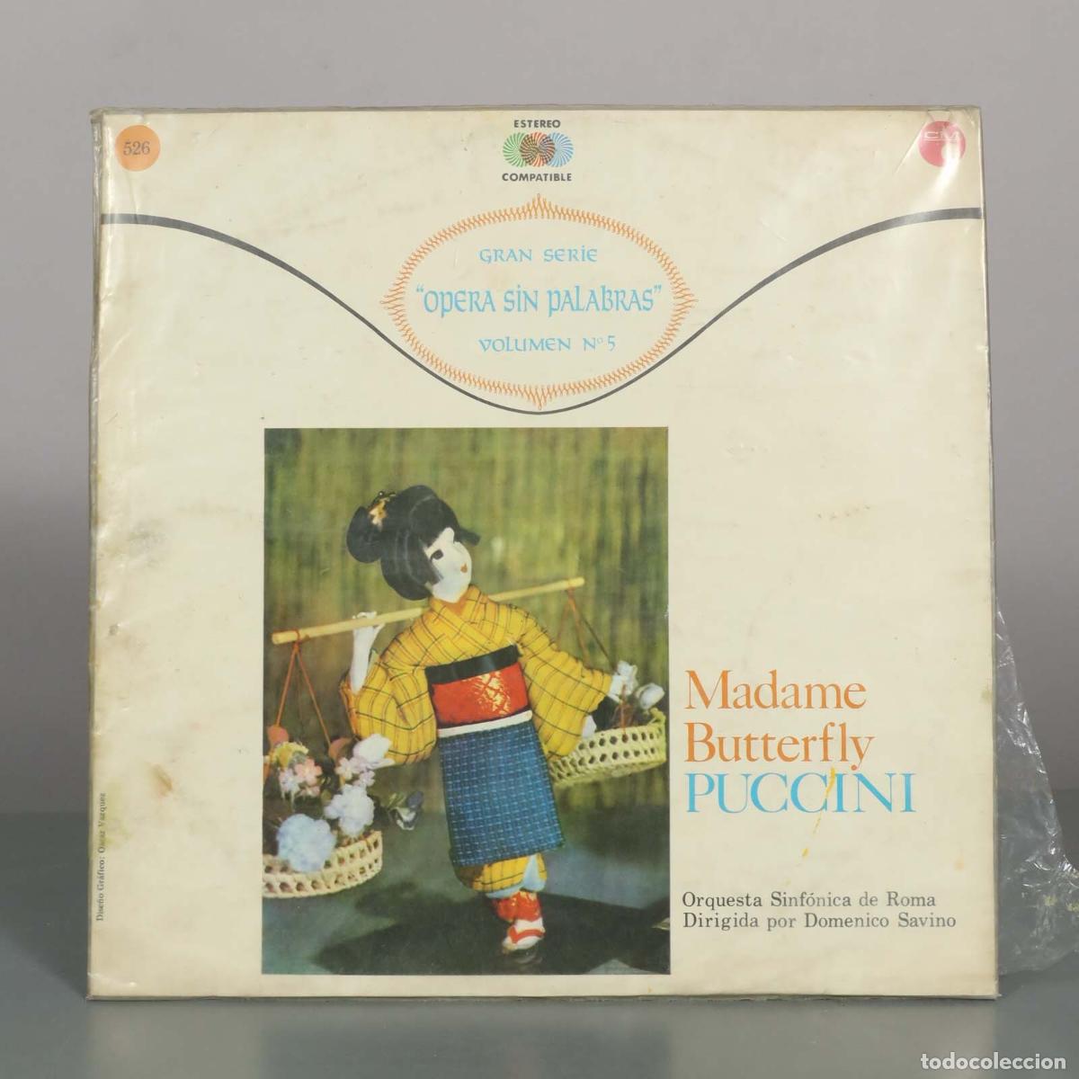 Discos de vinilo: LP. Madame Butterfly - Giacomo Puccini - Orquesta Sinf&oacute;nica de Roma, Domenico Savino