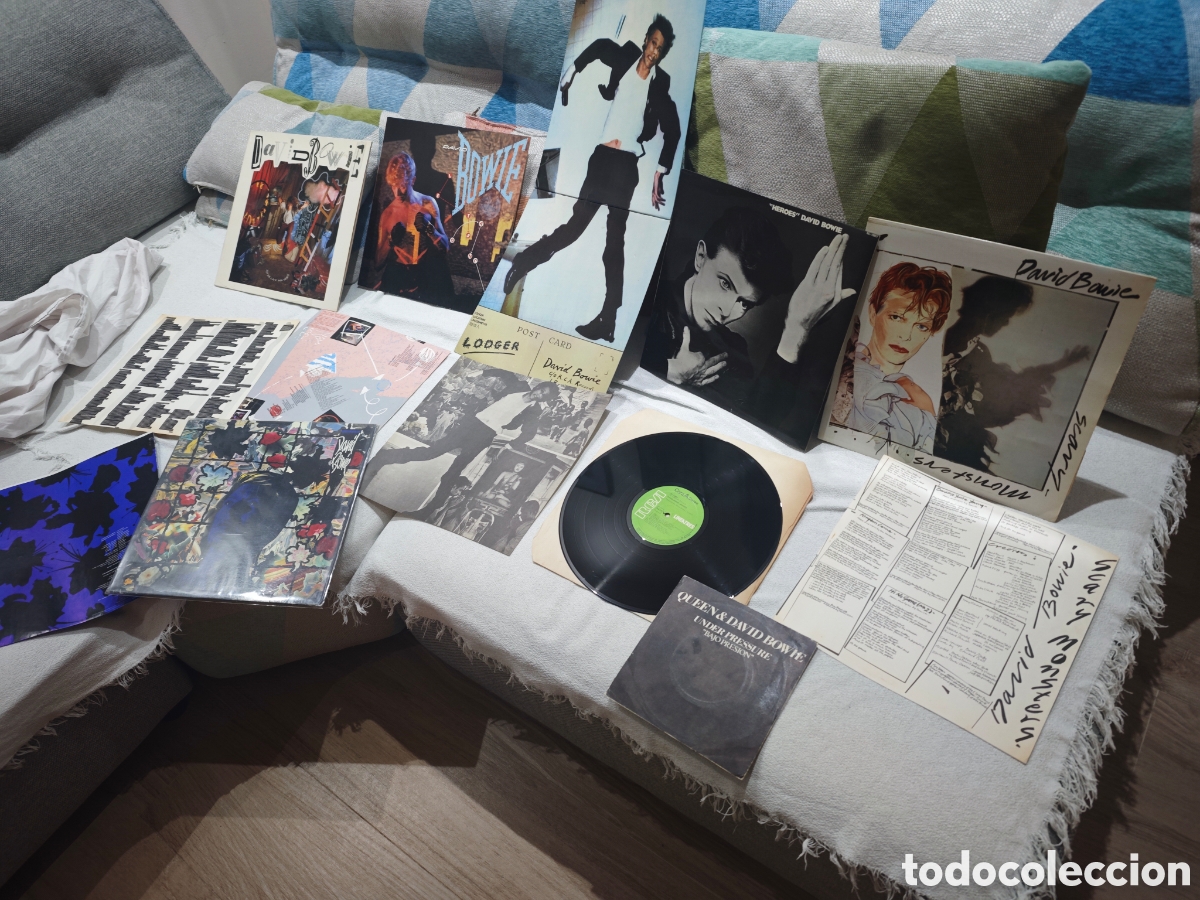 Discos de vinilo: Lote 7 Vinilos David Bowie Originales ,Heroes , Lodger , Scary Monsters y m&aacute;s.
