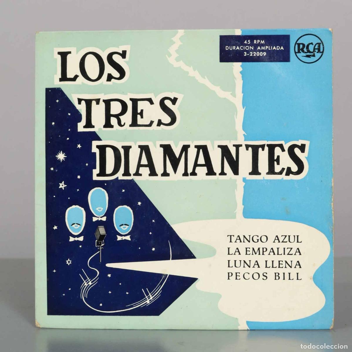 Discos de vinilo: EP. Los Tres Diamantes - Tango Azul