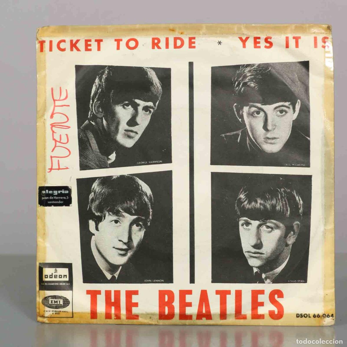 Discos de vinilo: SINGLE. Ticket To Ride / Yes It Is - The Beatles