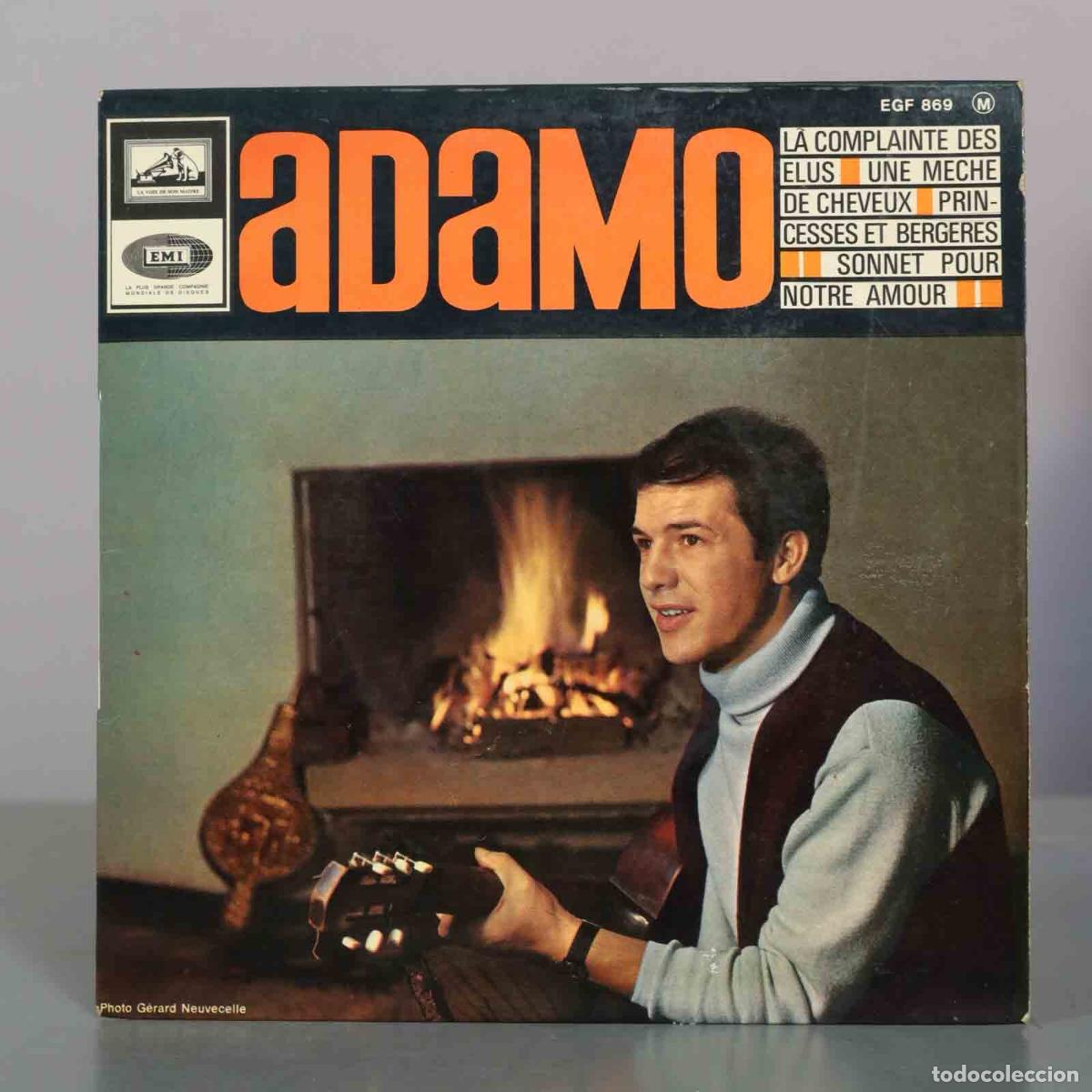 Discos de vinilo: EP. Adamo - Une M&egrave;che De Cheveux - Foto 1