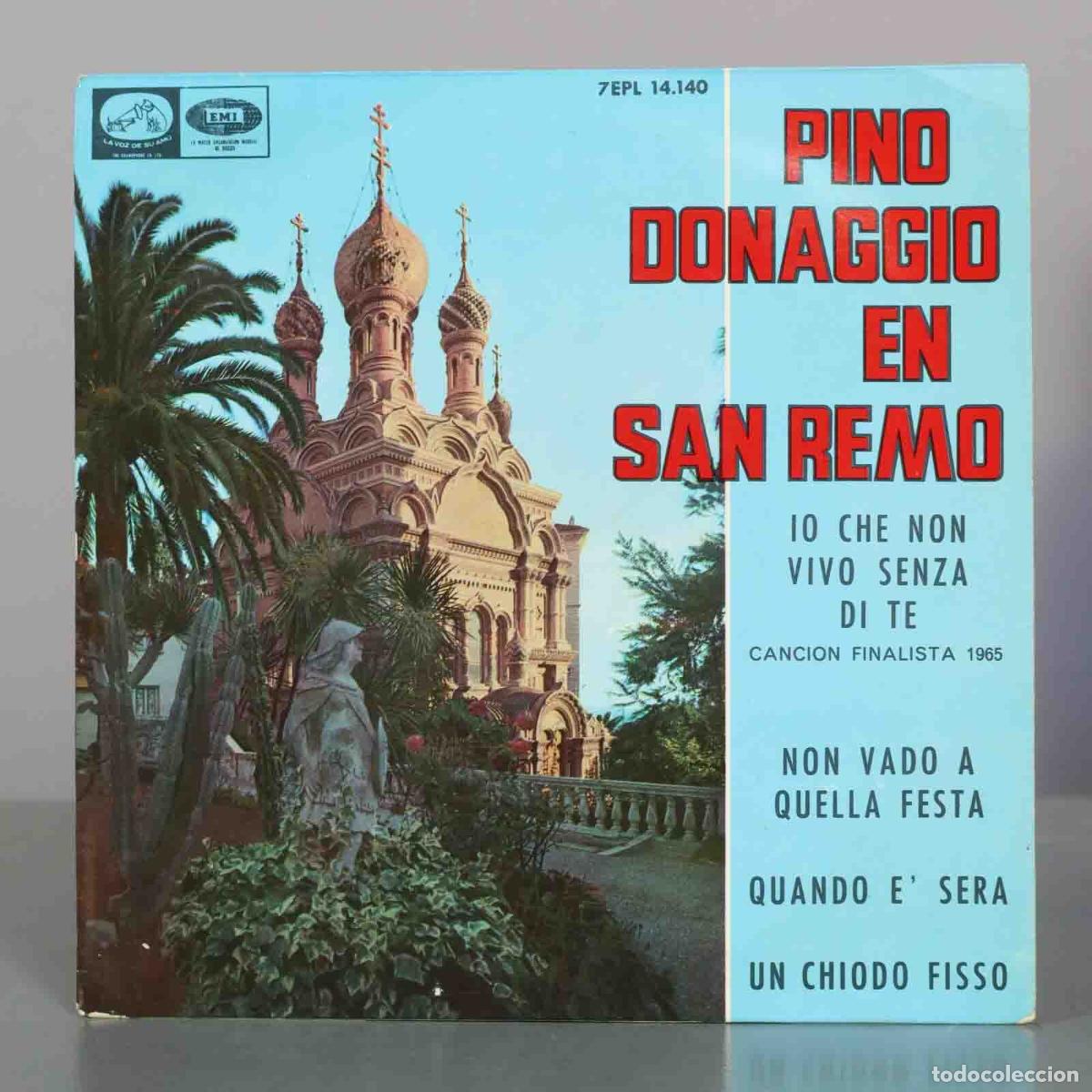 Discos de vinilo: EP. Pino Donaggio En San Remo
