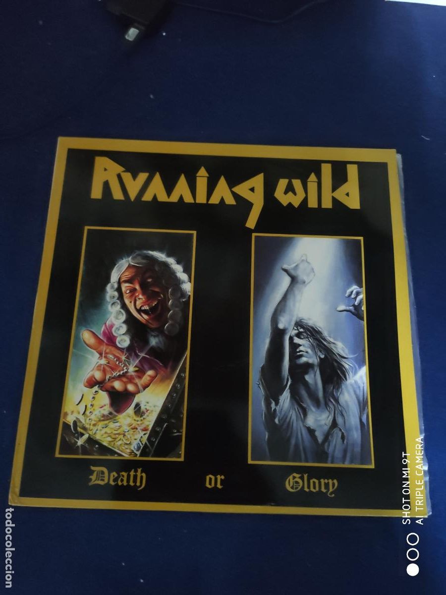 Discos de vinilo: running wild death or glory muy buen estado 1990
