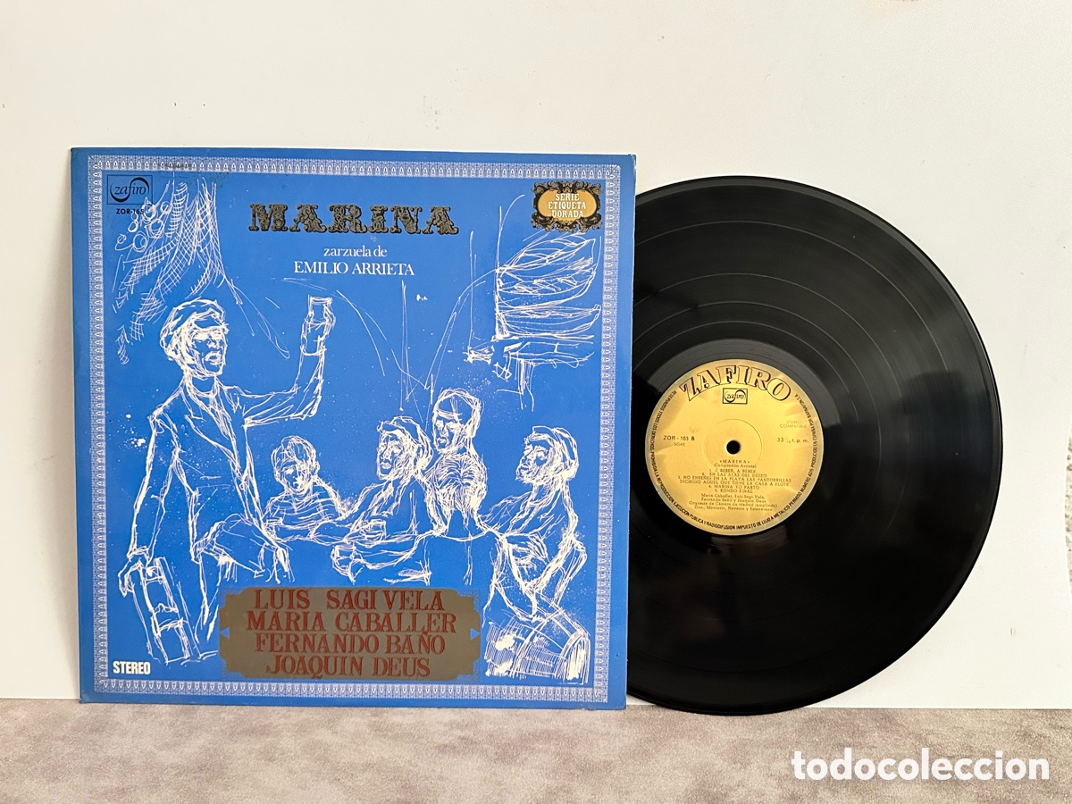 Discos de vinilo: Vinilo MARINA zarzuela de EMILIO ARRIETA VINTAGE