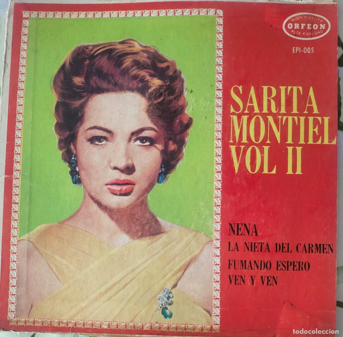 Discos de vinilo: Sara Montiel Ep sello Orfeon editado en M&eacute;xico a&ntilde;o 1966...de la pel&iacute;cula El &uacute;ltimo cuple.