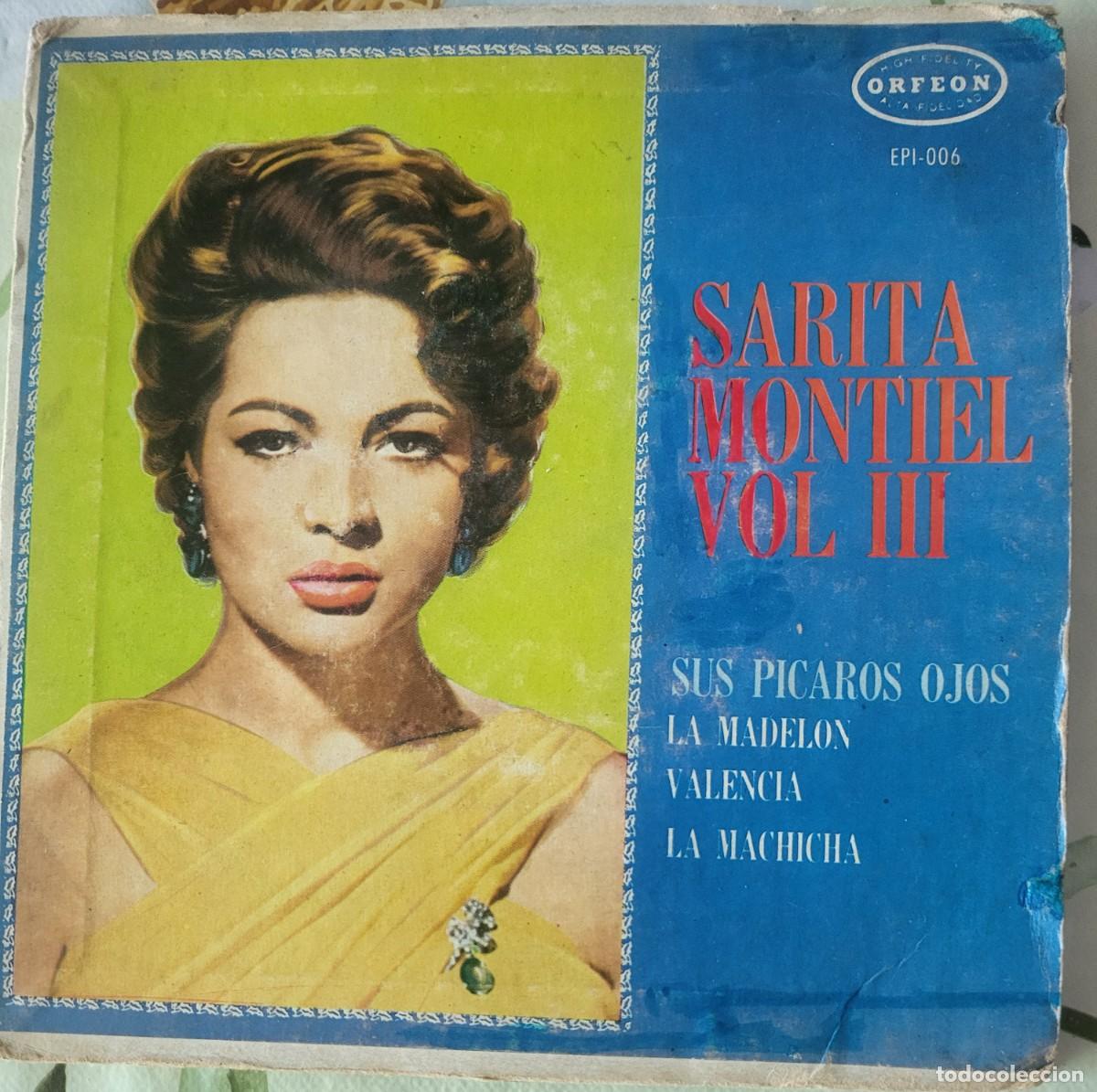 Discos de vinilo: Sara Montiel Ep sello Orfeon editado en M&eacute;xico a&ntilde;o 1966...de la pel&iacute;cula El &uacute;ltimo cuple.