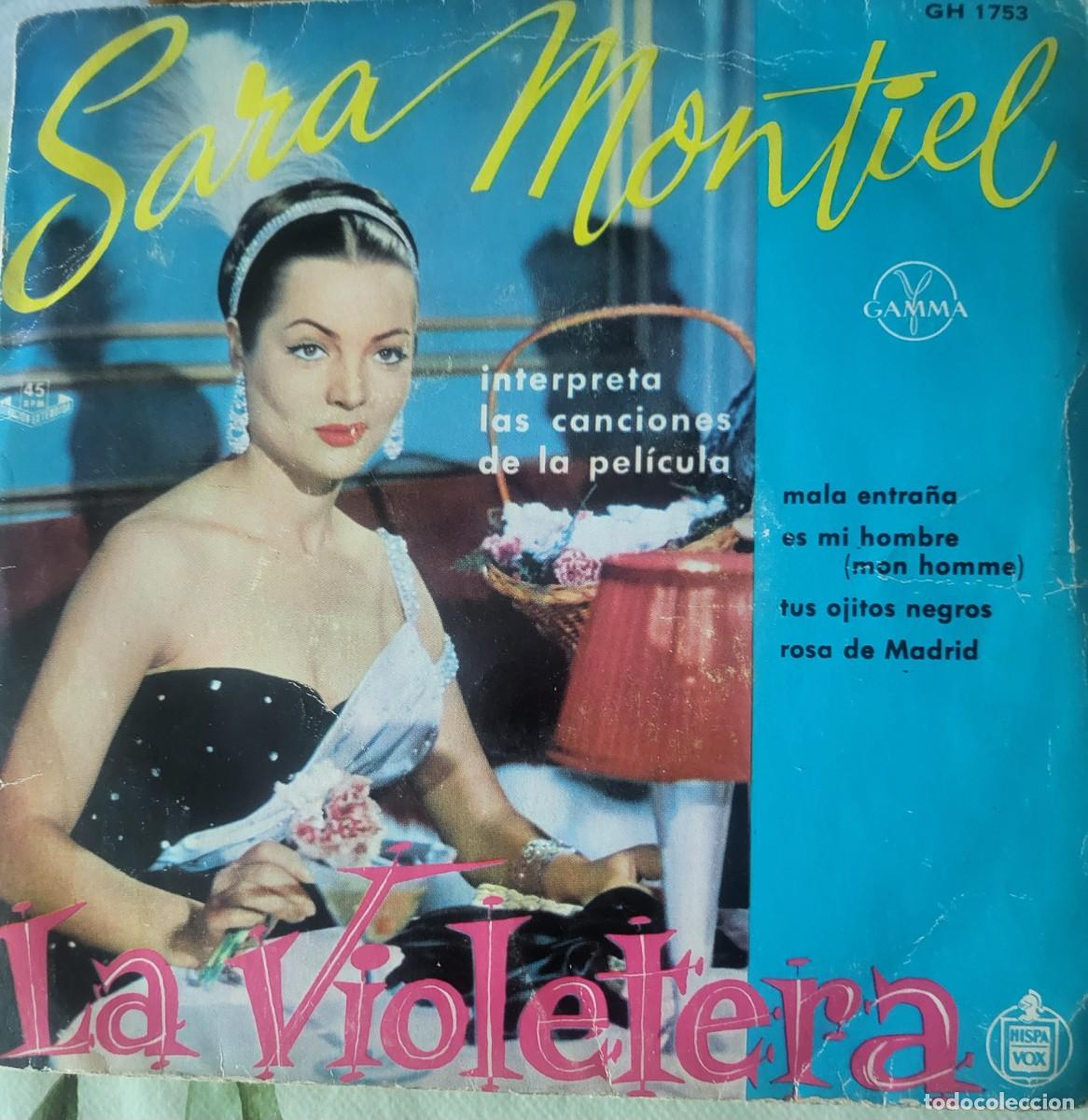 Discos de vinilo: Sara Montiel Ep sello Gamma-Hispavox editado en M&eacute;xico...de la pel&iacute;cula La Violetera.