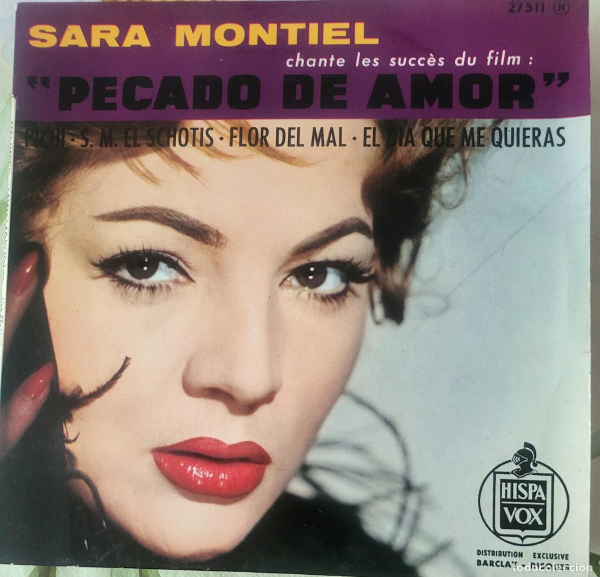 Discos de vinilo: Sara Montiel Ep sello Hispavox editado en Francia...de la pel&iacute;cula Pecado de amor.