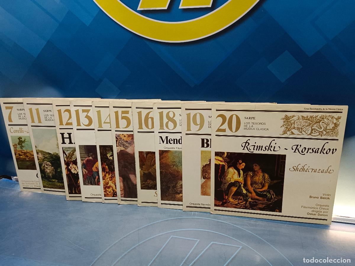 Discos de vinilo: 11 discos, LPS, vinilos, SARPE. LOS TESOROS DE LA MUSICA CLASICA