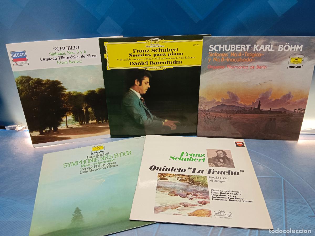 Discos de vinilo: 5 discos, LPS, vinilos, MUSICA CL&Aacute;SICA, especial Schubert