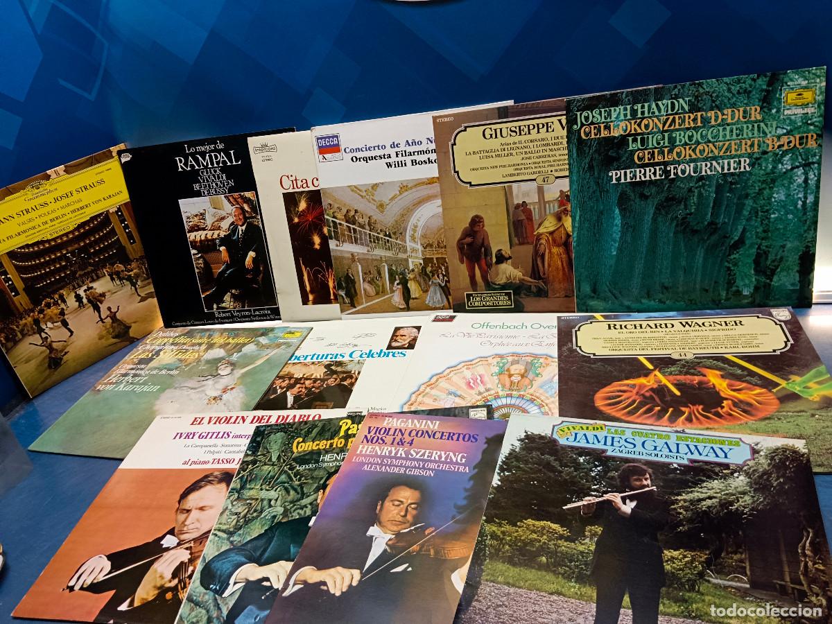 Discos de vinilo: 14 discos, LPS, vinilos, MUSICA CL&Aacute;SICA, variados, Haydn, Wgner, Strauss, etc