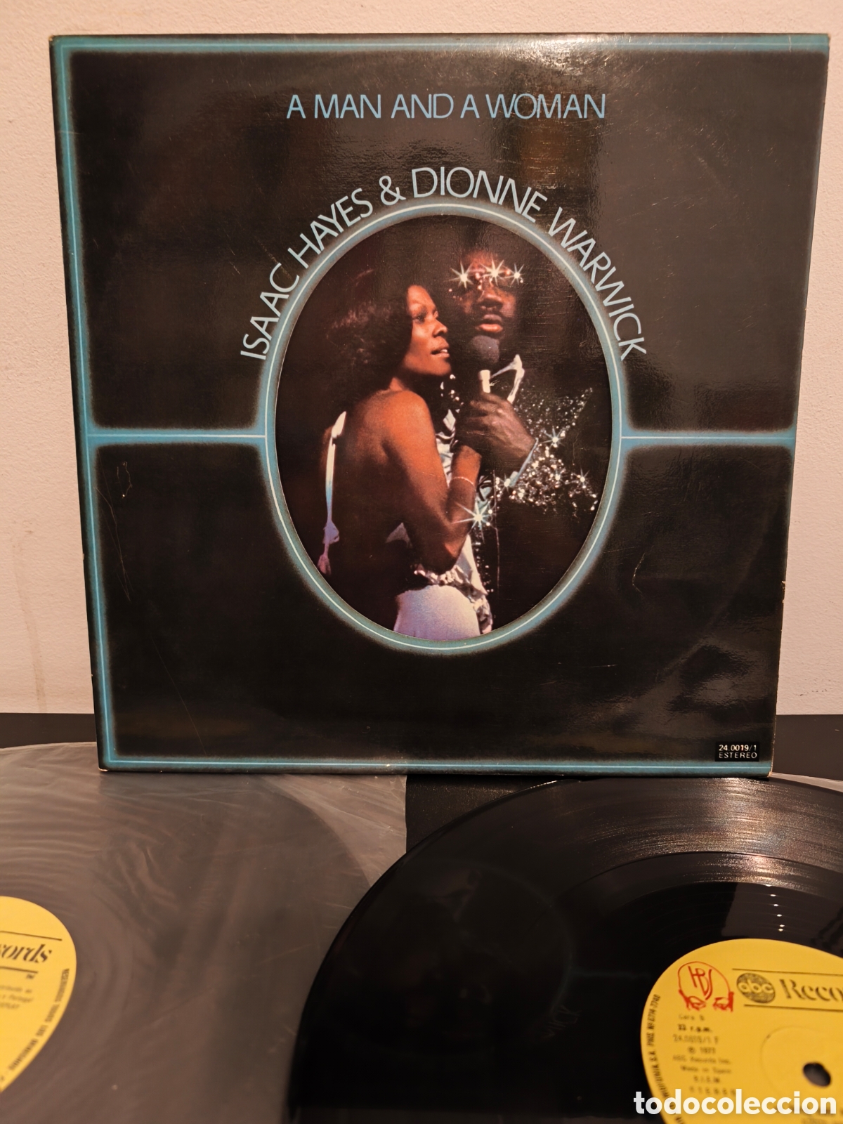 Discos de vinilo: Isaac Hayes & Dionne Warwick &ndash; A Man And A Woman ​Sello: ABC Records / Hot Buttered Soul Record LA.3