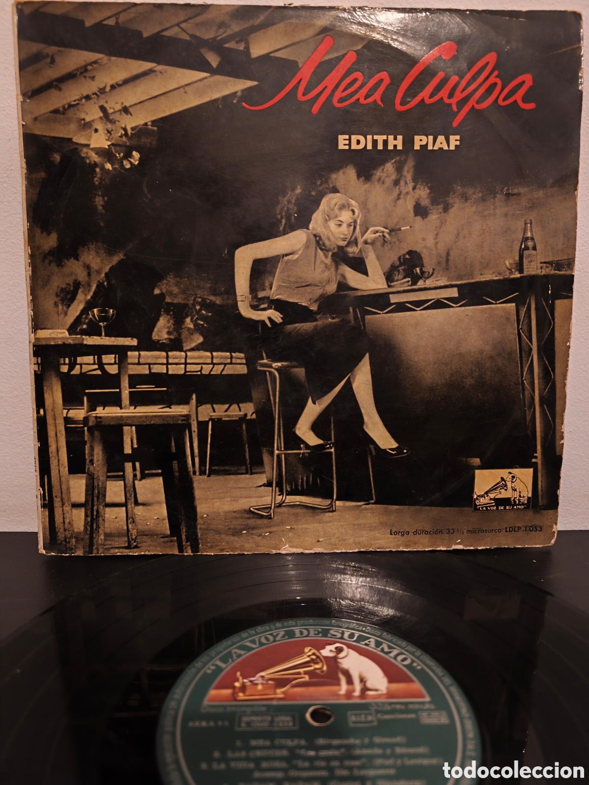 Discos de vinilo: ​Edith Piaf &ndash; Mea Culpa ​Sello: La Voz De Su Amo ​Referencia: LDLP 1.053 ​: Vinilo de 10&rdquo; / LA.3