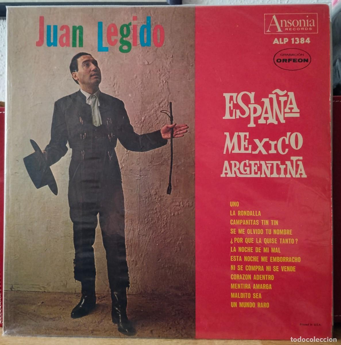 Discos de vinilo: Juan Legido / Espa&ntilde;a M&eacute;xico Argentina
