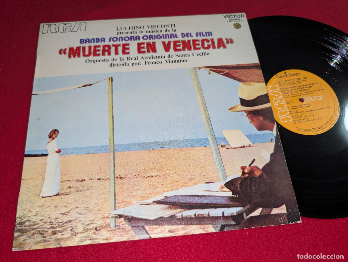 Discos de vinilo: MUERTE EN VENECIA BSO OST Luchino Visconti SANTA CECILIA dir Mannino LP 1972 RCA ESPA&Ntilde;A SPAIN