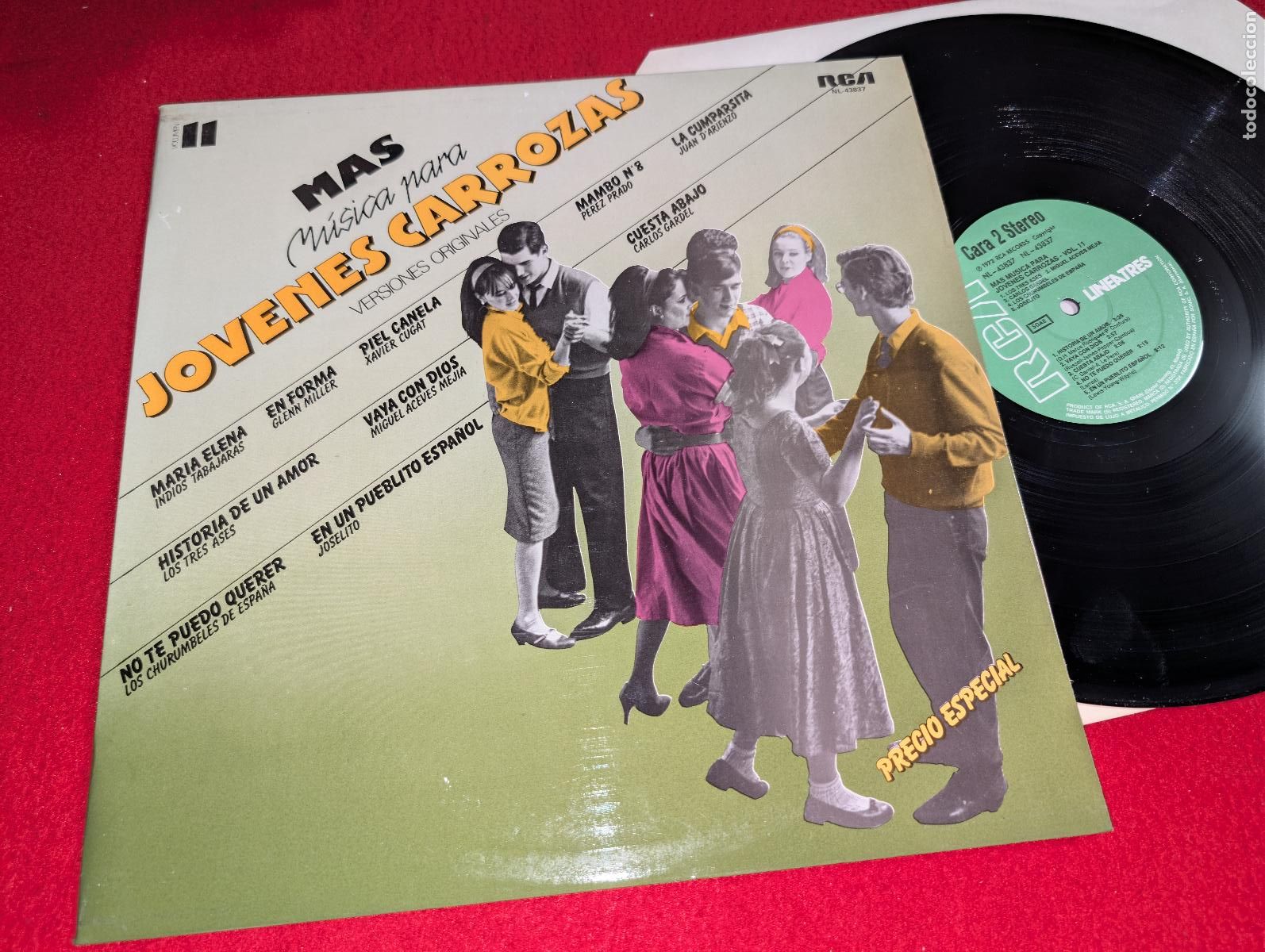 Vinyl records: JOVENES CARROZAS vol.11 LP 1984 RCA Gardel+Joselito+Cugat+Prado+Los Tres Ases++