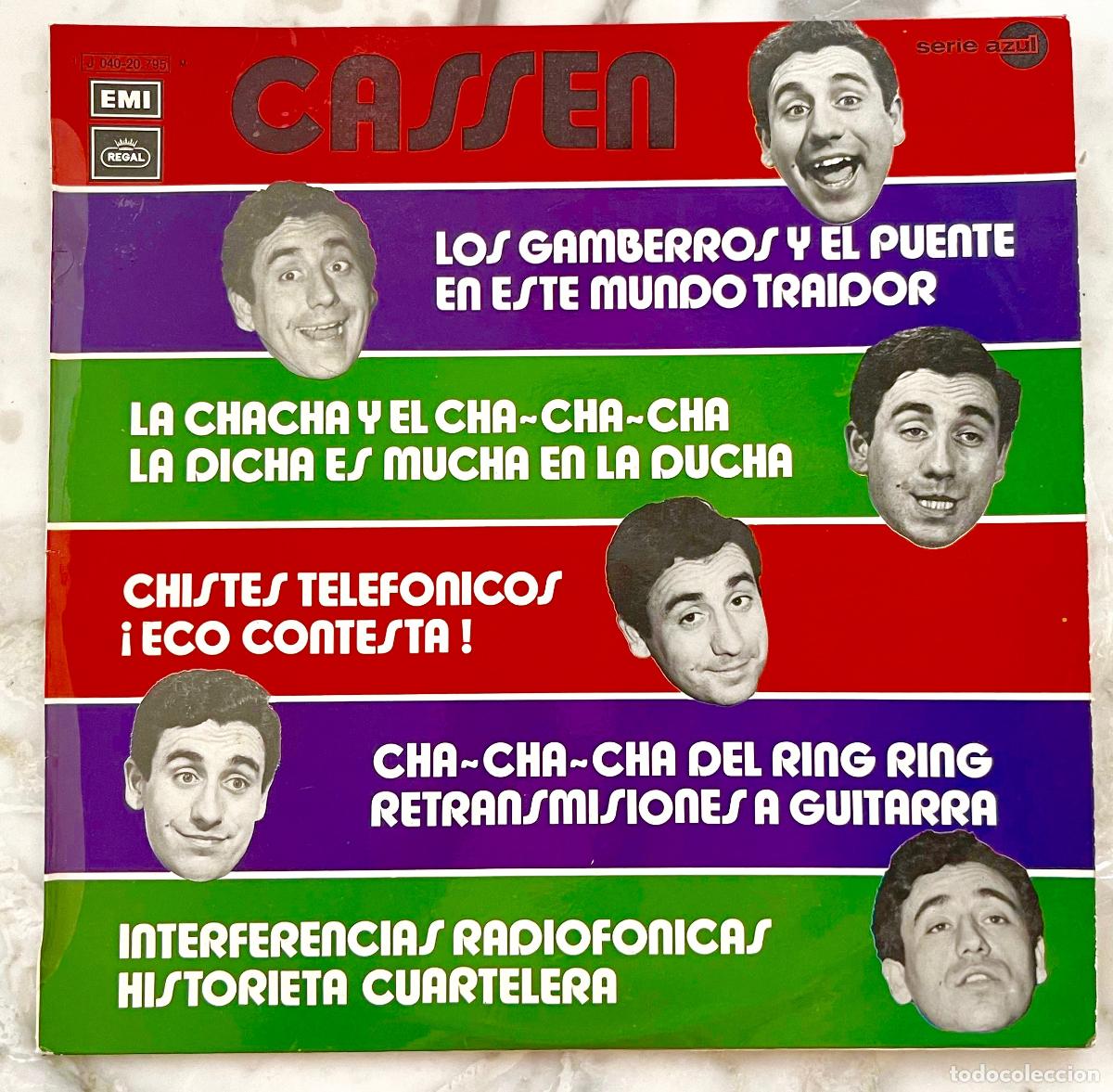 Discos de vinilo: CASSEN. GAMBERROS Y EL PUENTE. ESTE MUNDO TRAIDOR. CHISTES TELEFONICOS. ECO CONTESTA. LP ORIGINAL