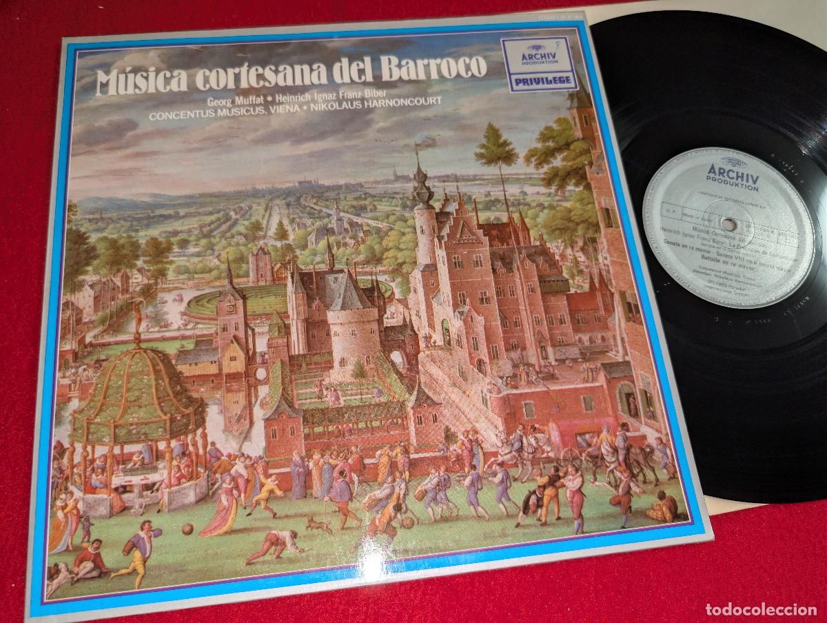 Discos de vinilo: MUSICUS VIENA dir Harnoncourt MUSICA CORTESANA BARROCO Muffat+Franz Biber LP 1981 Archiv SPAIN