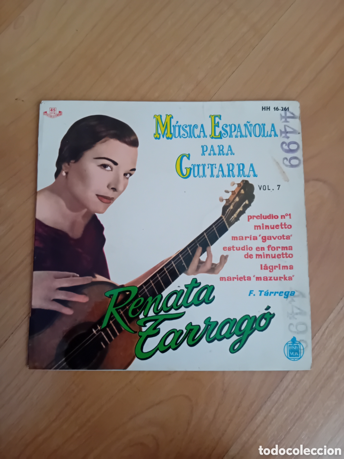 Discos de vinilo: RENATA TARRAGO. MUSICA ESPA&Ntilde;OLA PARA GUITARRA. VOL 7