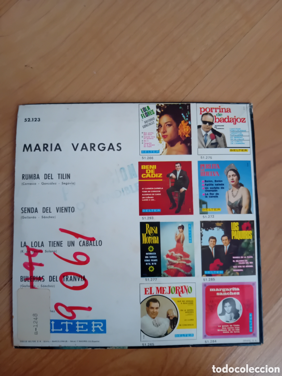 Discos de vinilo: MARIA VARGAS. RUMBA DEL TILIN - Foto 2