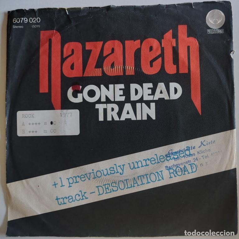 Discos de vinilo: Nazareth. Gone dead train/ Desolation road. Vertigo, Germany 1977 single (6079 020)