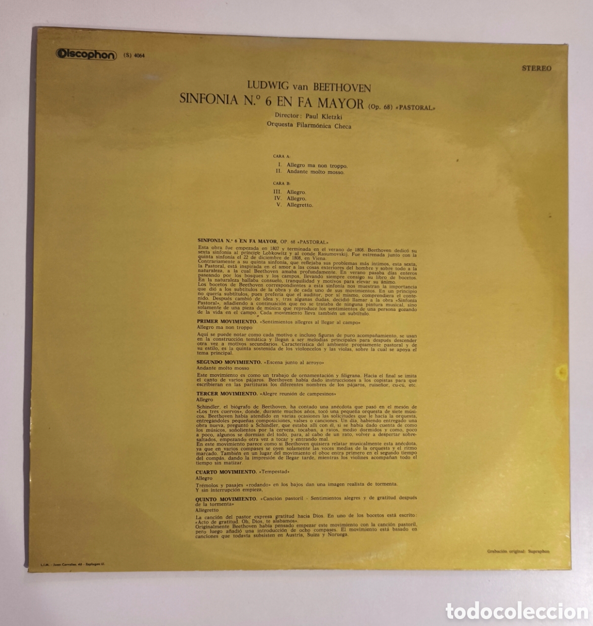 Discos de vinilo: 4 Discos vinilo Ludwig Van Beethoven - Foto 2