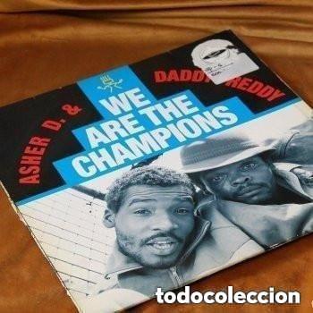 Discos de vinilo: Asher D & Daddy Freddy, We are champions, 12&rdquo;. BCM Records. Edici&oacute;n alemana.