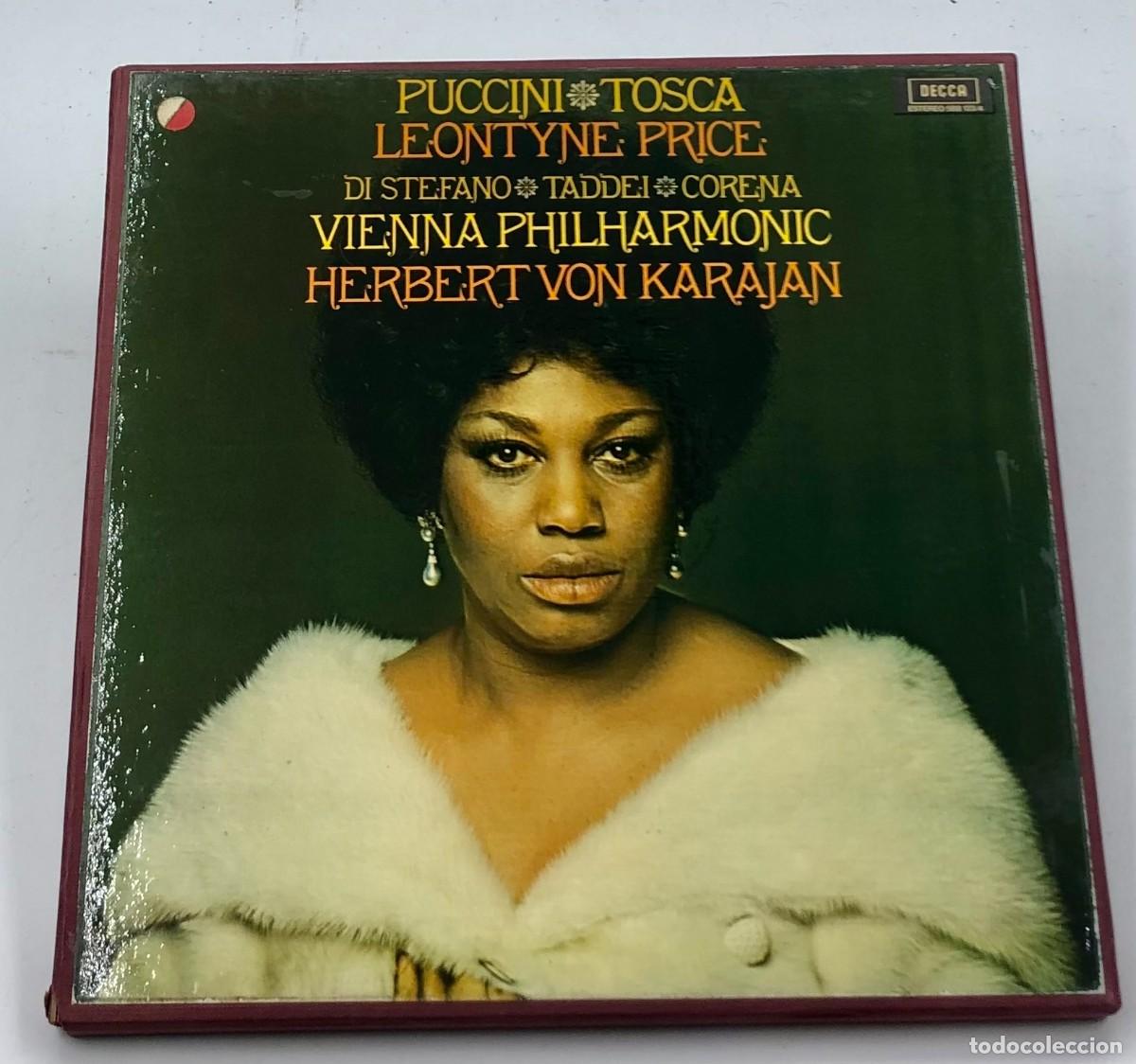 Discos de vinilo: PUCCINI &ndash; TOSCA &ndash; LEONTYNE PRICE, DI STEFANO Y KARAJAN &ndash; DECCA ESPA&Ntilde;A 1974 &ndash; 2 LP