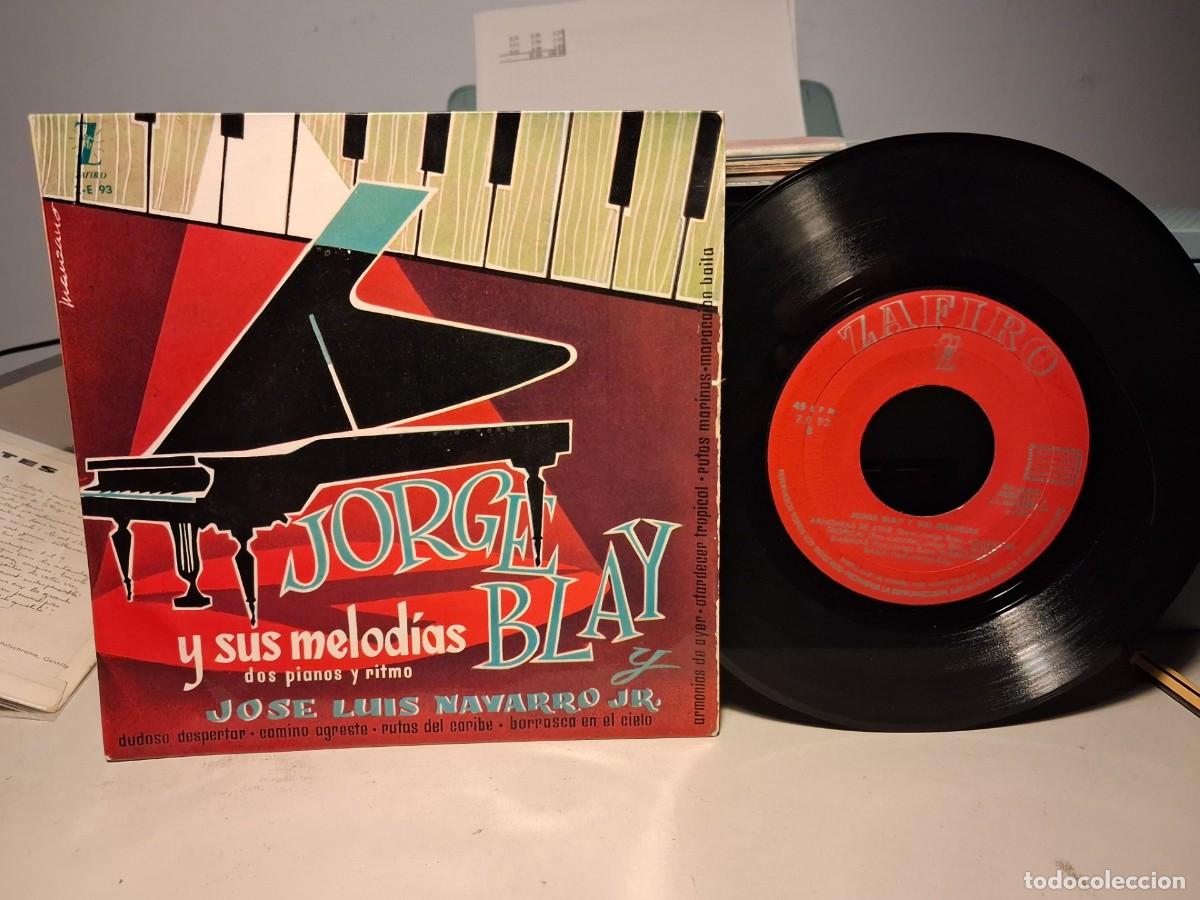 Discos de vinilo: SG JORGE BLAY Y SUS MELODIAS (2 PIANOS Y RITMO : JORGE BLAY Y JOSE LUIS NAVARRO JR. )