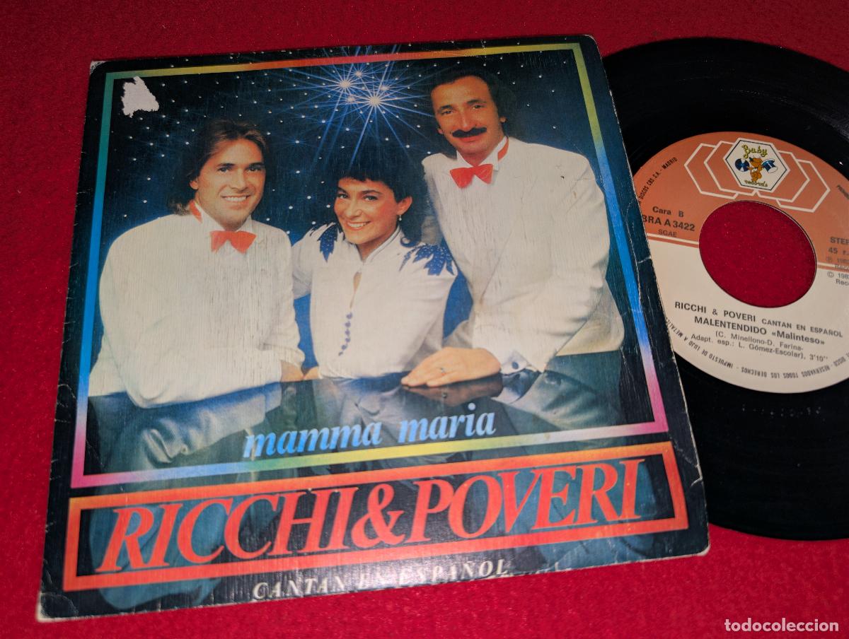 Discos de vinilo: RICCHI & POVERI cantan espa&ntilde;ol. Mamma Maria/Malentendido 7'' SINGLE 1983 Baby ESPA&Ntilde;A SPAIN